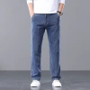 Factory direct sales of 2026 new summer thin high-end jeans for men, straight-leg loose stretch large-sized casual pants details Picture